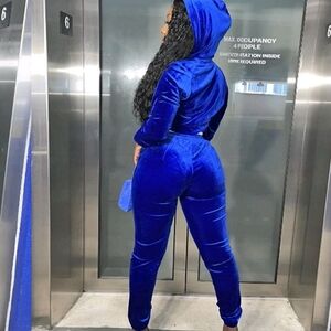 Women's Blue Velour SET